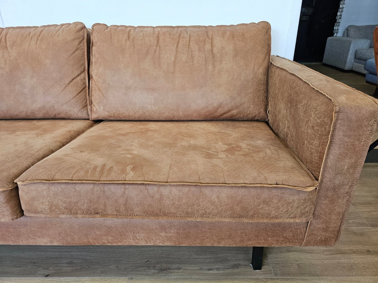 Hoekbank Cognac Bepure, Huis en Inrichting, Banken | Voetenbanken en Poefen, Ophalen, Home Friesland, Zo goed als nieuw, Info@homefriesland.nl