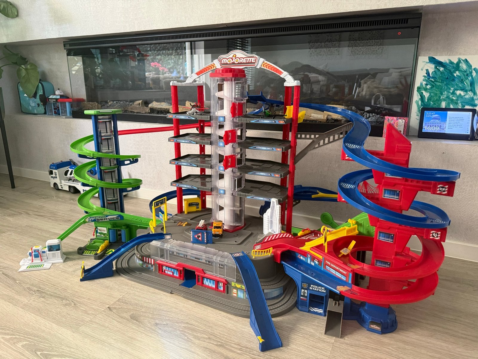 Majorette Super City Garage - Grote Parkeergarage, Ophalen, Zo goed als nieuw