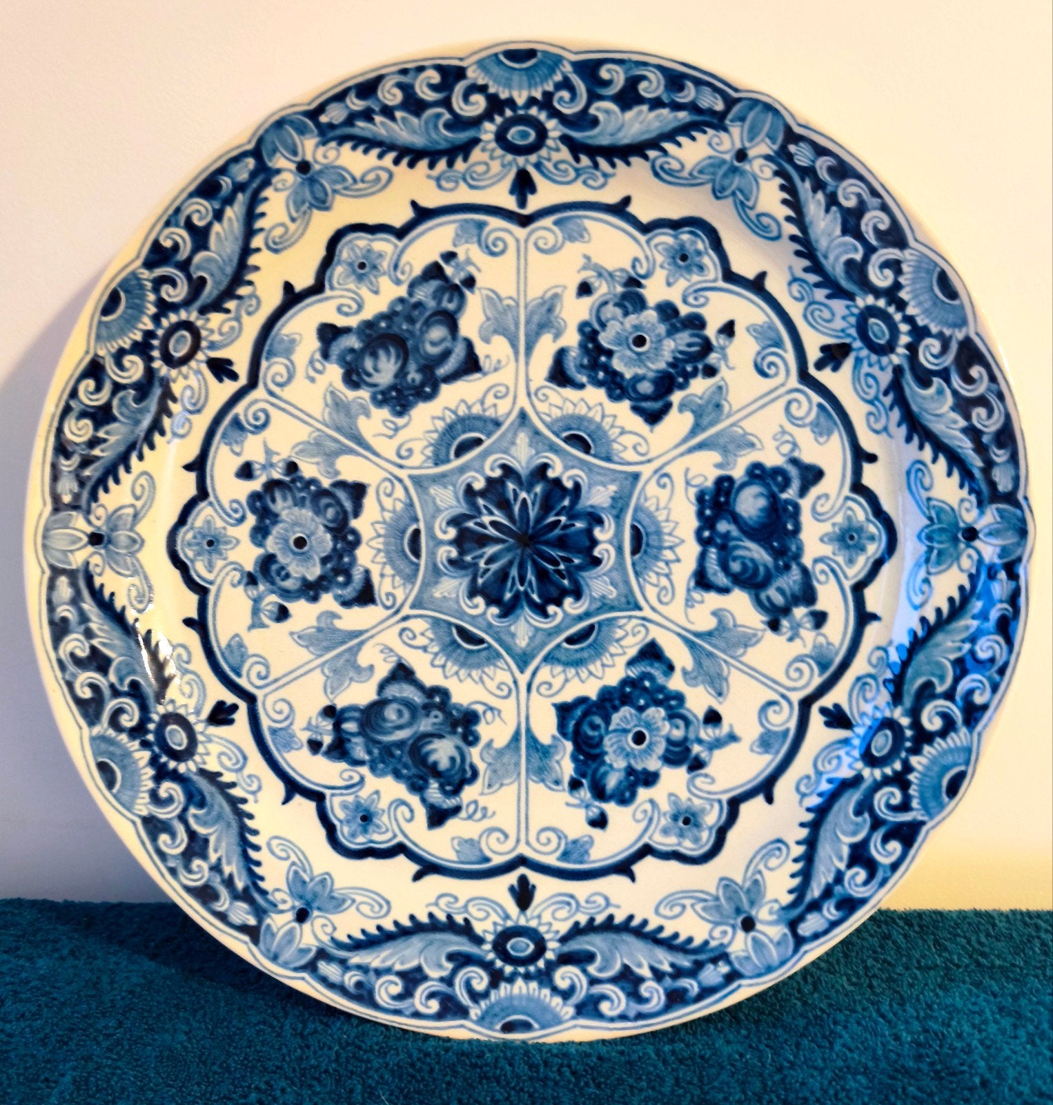 Koninklijke Tichelaar Makkum Wandbord Delfts Blauw - 35 cm, Antiek en Kunst, Ophalen of Verzenden