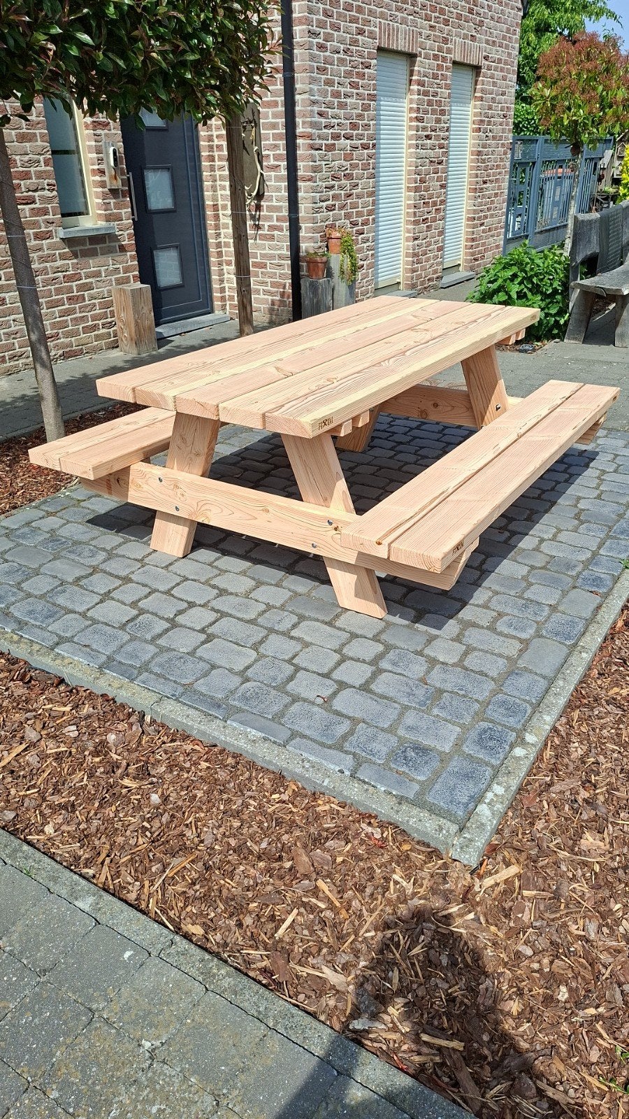 Douglas picknicktafel 55mm balkdikte - Zeer degelijk, Ophalen, Nieuw, Rechthoekig, Hout