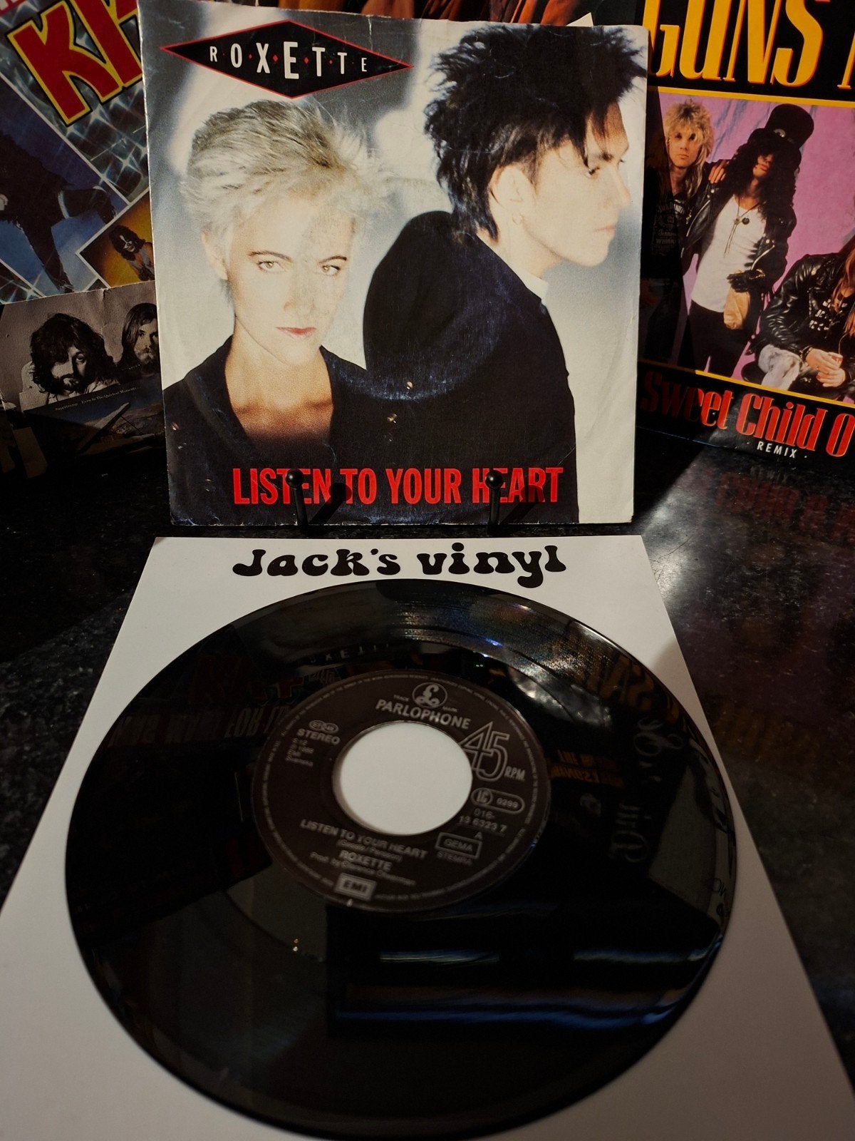 Roxette - Listen To Your Heart (Single)  1988, Fotohoes, Ophalen of Verzenden, Gebruikt, 7 inch