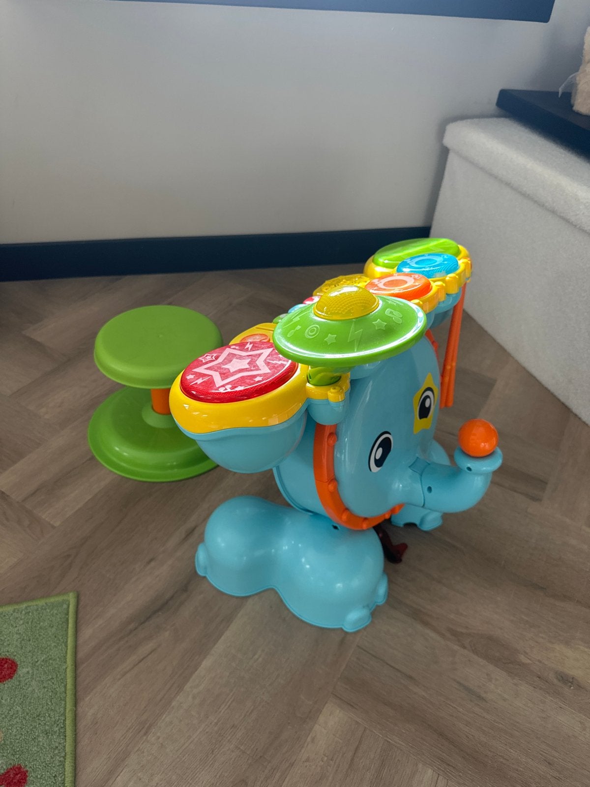 VTech Baby Olifant Drumstel met Krukje, Ophalen, Gebruikt, Overige typen, Met licht