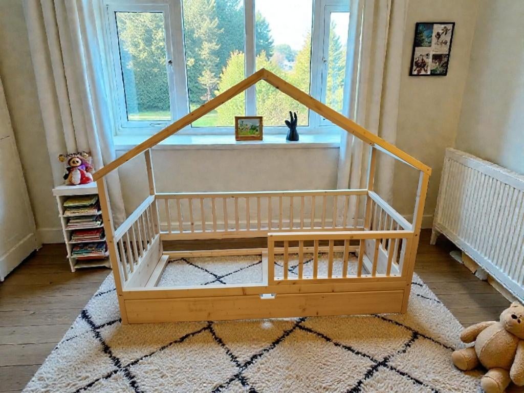 Huisbed kinderbed op maat! Bed volgens je eigen idee!, Ophalen of Verzenden, 180 cm of meer, 70 tot 85 cm