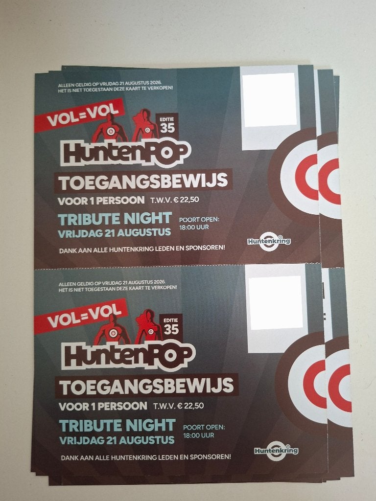 Huntenpop kaarten - alleen voor vrijdag!, Drie personen of meer, Juli