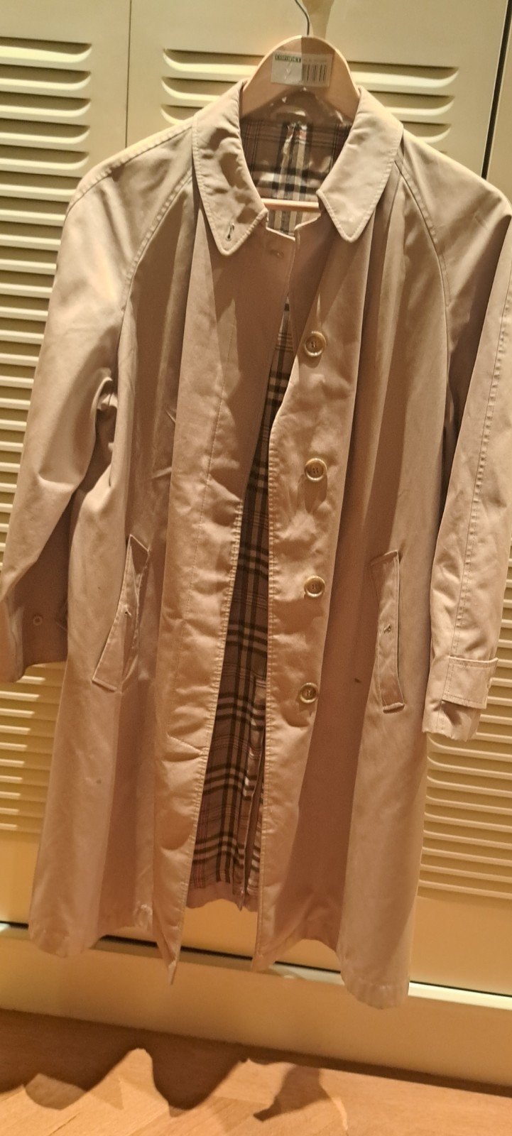 Regenjas met Muberry voering, Ophalen, Zo goed als nieuw, Maat 38/40 (M), Beige
