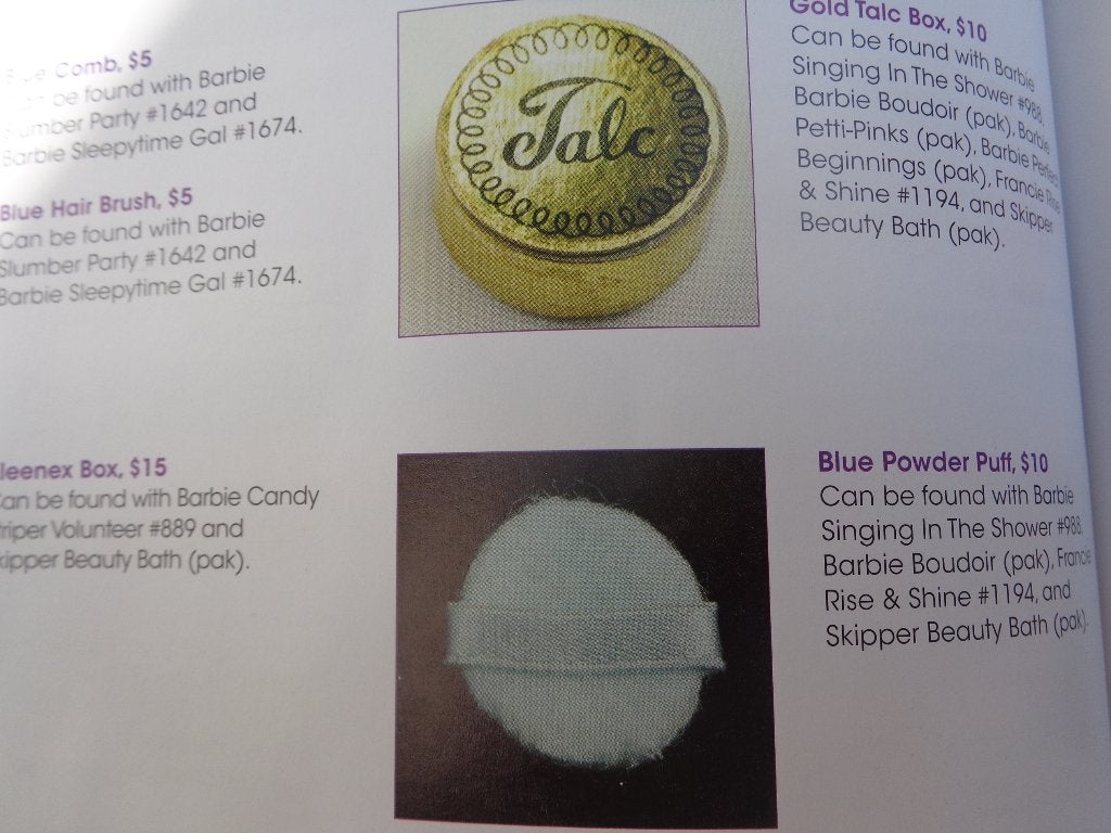 Barbie vintage talc poeder doosje en puf, Ophalen of Verzenden, Gebruikt, Pop