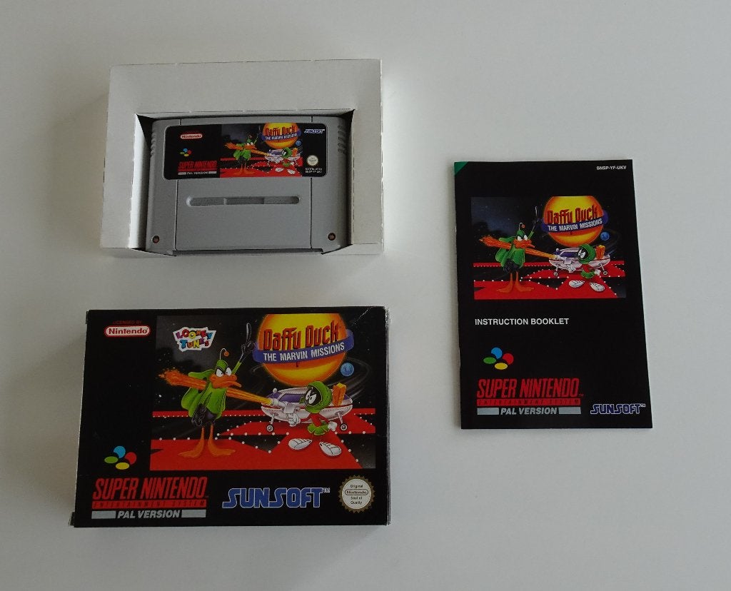 Daffy Duck The Marvin Missions compleet voor Super Nintendo, 1 speler, Zo goed als nieuw, Vanaf 3 jaar, Ophalen