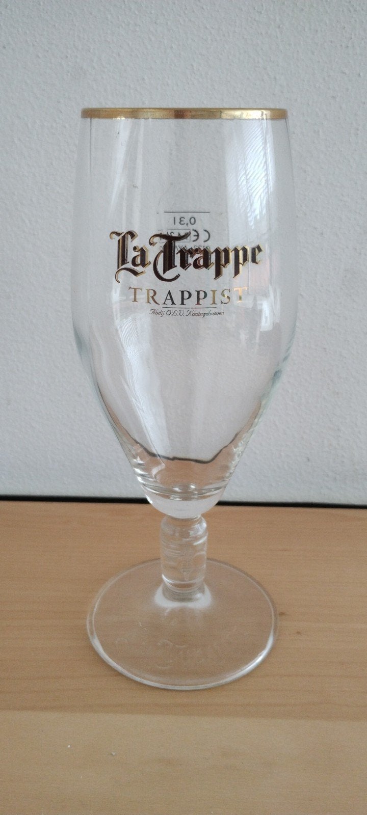 40 stuks La Trappe Trappist Bierglas 0.3l in keurige staat, Ophalen of Verzenden, Zo goed als nieuw, Glas of Glazen, La Trappe