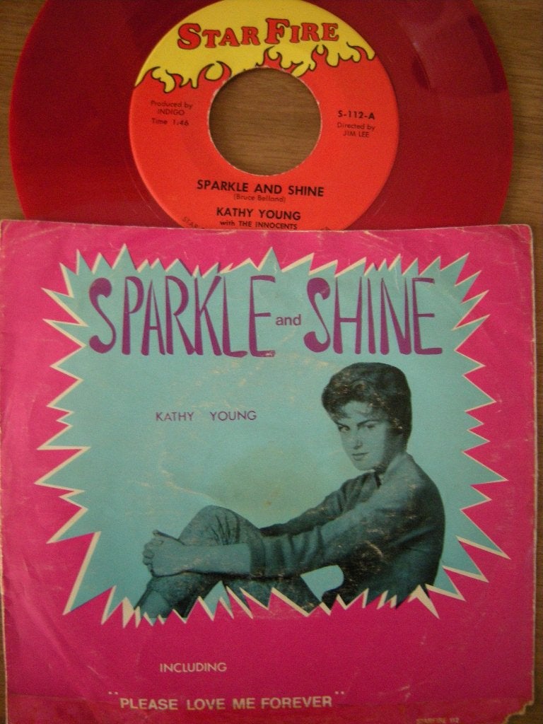 Kathy Young with The Innocents (Sparkle And Shine), Gebruikt, 7 inch, Colored vinyl, Ophalen of Verzenden