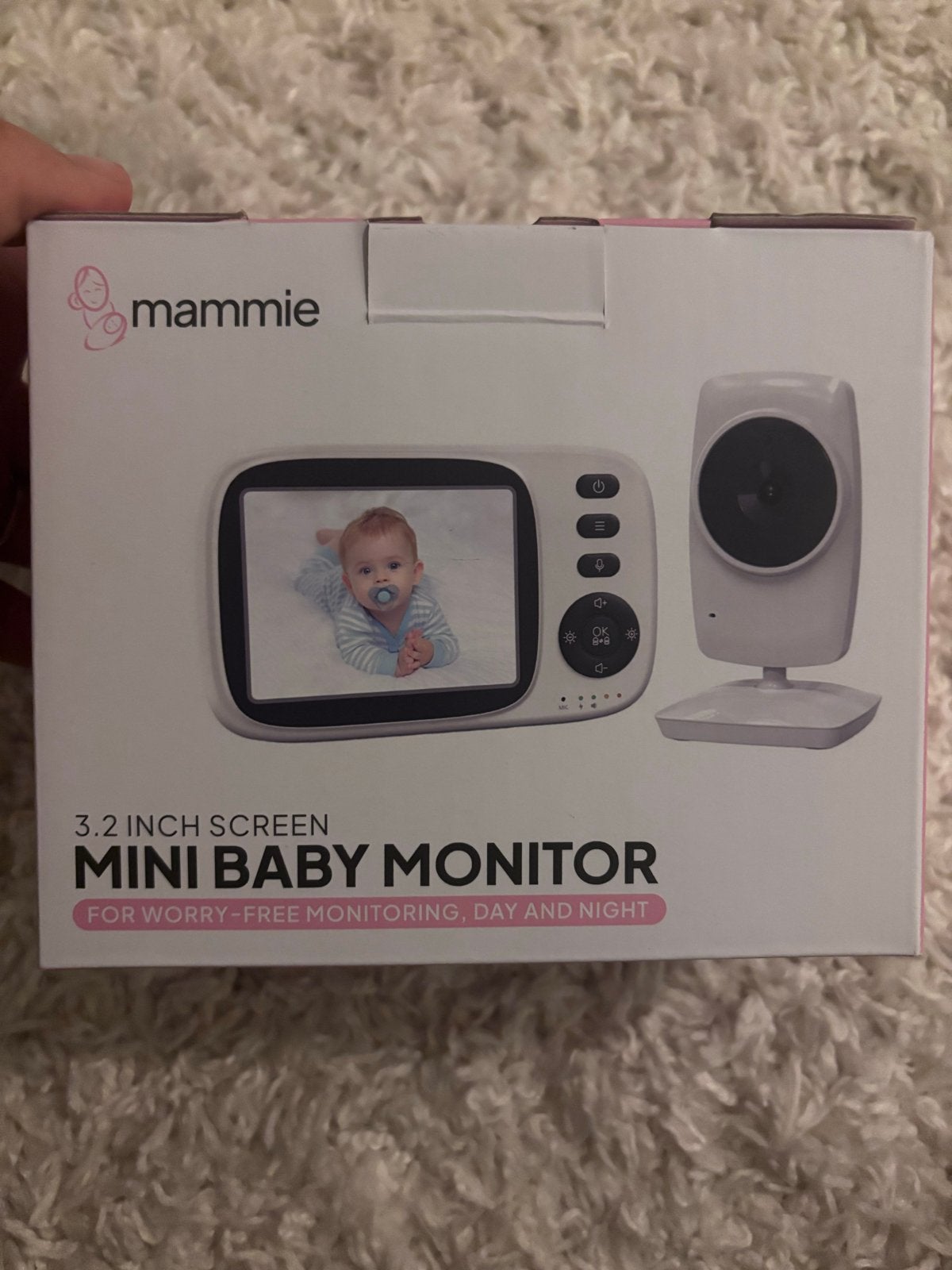 Mammie Mini Babyfoon met 3.2 inch scherm baby monitor, Ophalen of Verzenden, Nieuw, 100 tot 250 meter, Camera