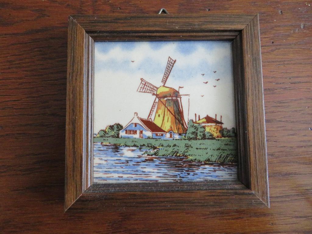 Tegeltje met afbeelding molen, Antiek en Kunst, Ophalen