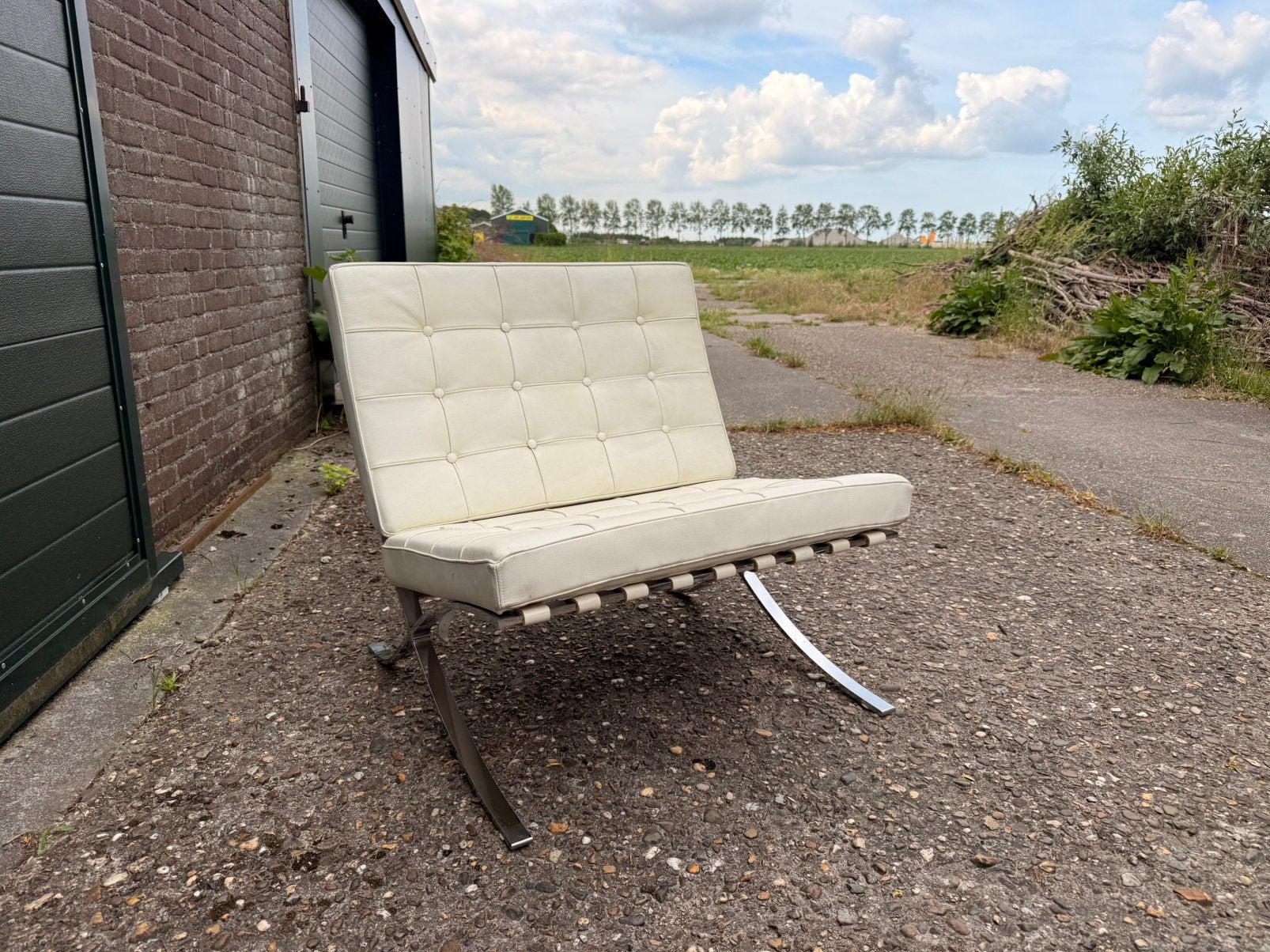 Barcelona Chair wit, Ophalen, Gebruikt