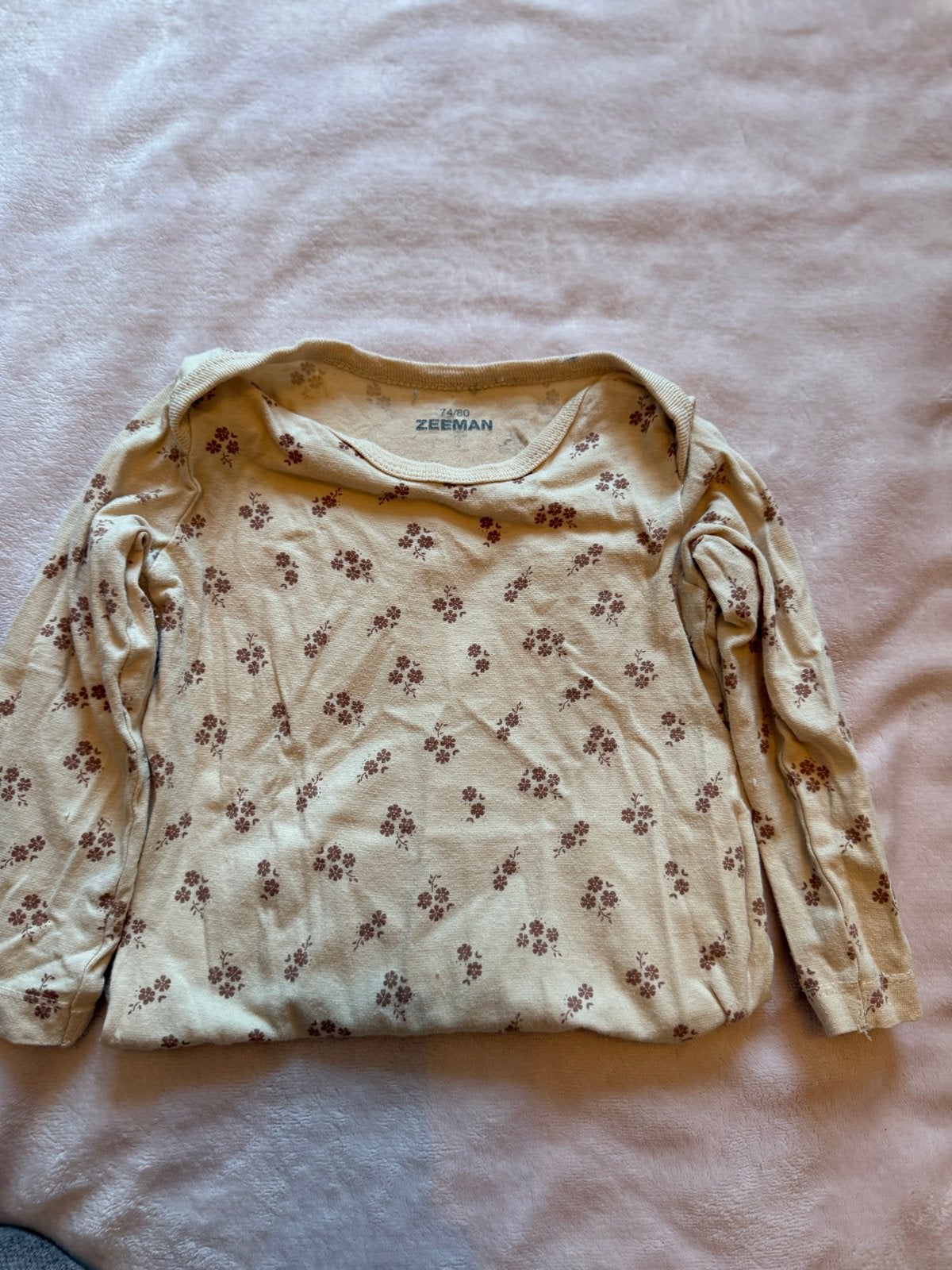 Zeeman romper met bloemenprint, maat 74/80, Ophalen of Verzenden, Gebruikt, Jongetje of Meisje