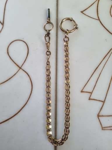 duble ketting voor zakhorloge met sleutel, Ophalen, Staal, Overige merken