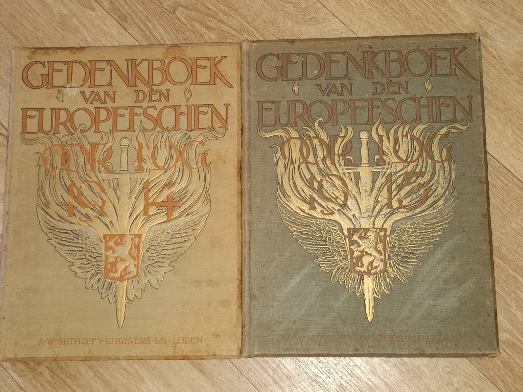 Gedenkboek van den Europeeschen Oorlog 1914 & 1915/2 delen, Boeken, Ophalen of Verzenden, Voor 1940, Overige onderwerpen, Gelezen