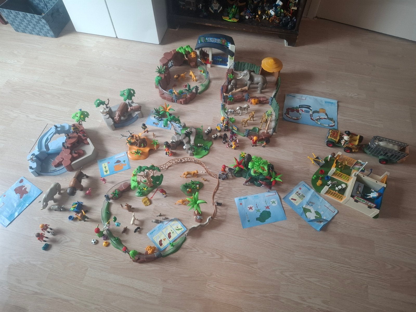 Playmobil Vintage Zoo Set 4850 met uitbreidingen en boekjes, Wild life, Gebruikt, Gebouw, Complete set