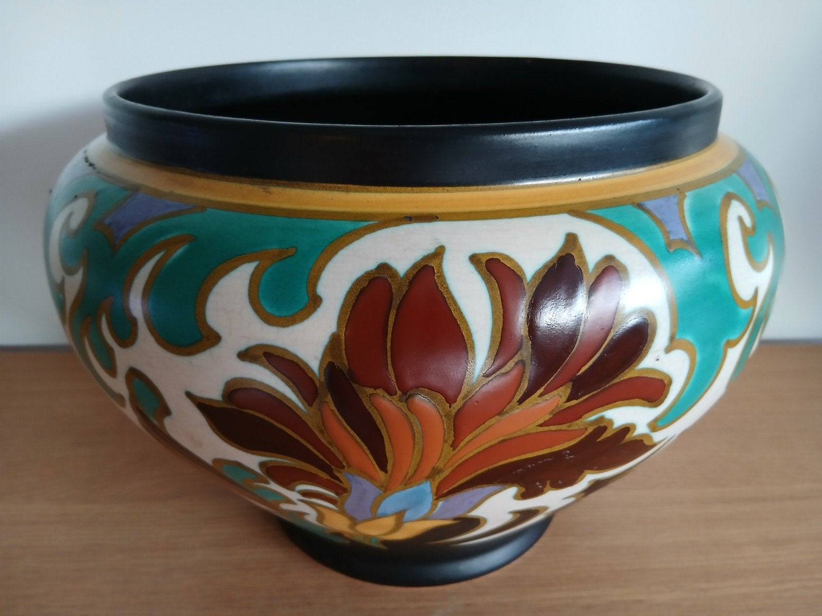 Art deco bloempot, Gouda Holland, Ophalen