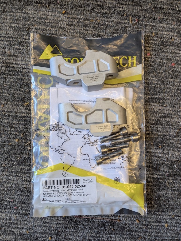 Stuurverhogers Touratech R1200GS R1250GS Adventure, Ophalen of Verzenden, Gebruikt