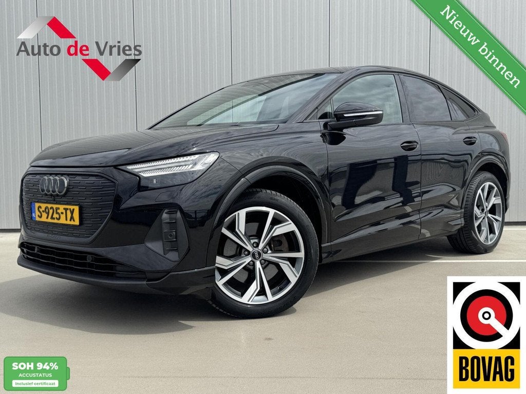 Audi Q4 Sportback e-tron 40 Advanced edition 77 kWh|NL-Auto, Auto's, Audi, Automaat, Gebruikt, Zwart, 38 min