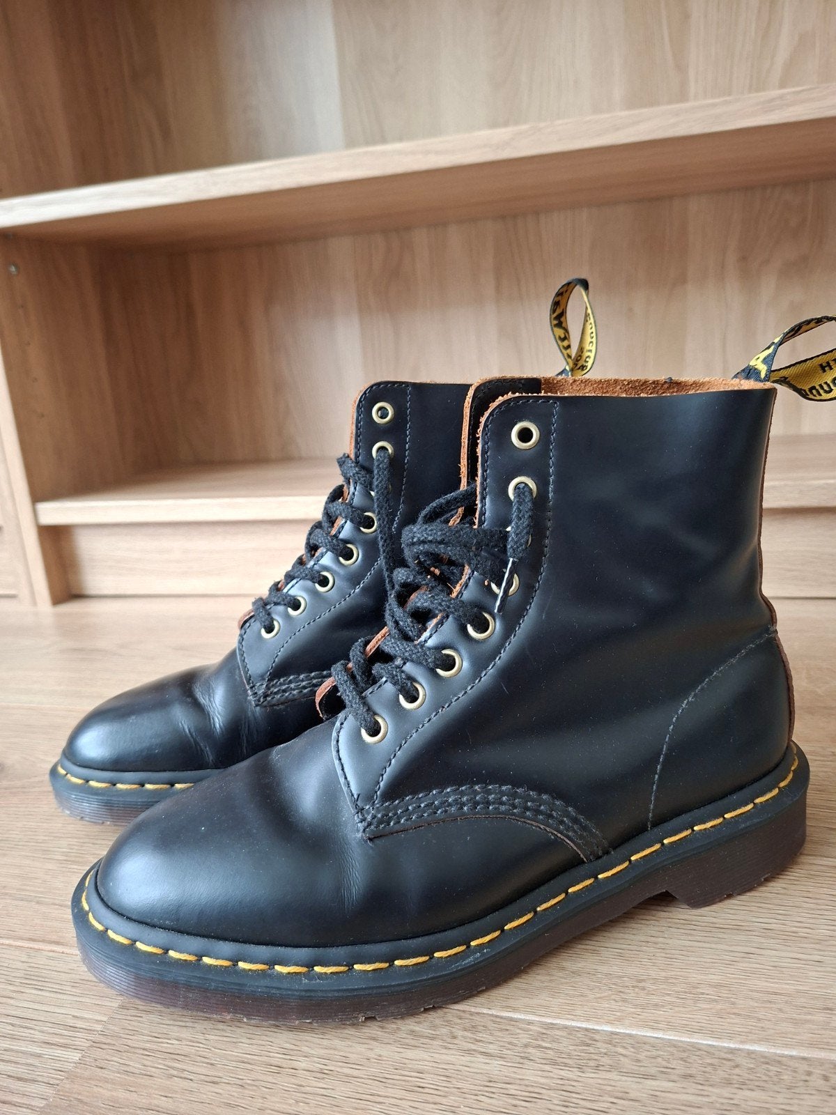 Dr. Martens 1460 Pascal Vintage Smooth (mt 40), Zwart, Lage of Enkellaarzen, Ophalen of Verzenden, Dr. Martens