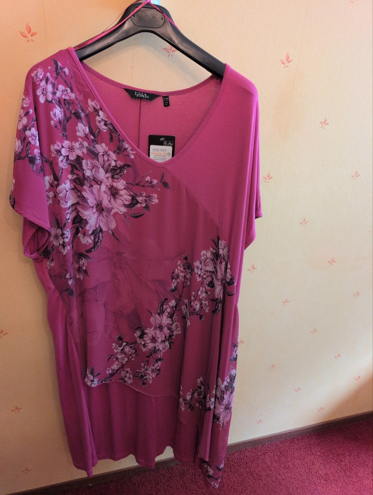 Nieuw jurkje tot over de knie met kaartje, Maat 46/48 (XL) of groter, Nieuw, Ulla Popken, Ophalen of Verzenden