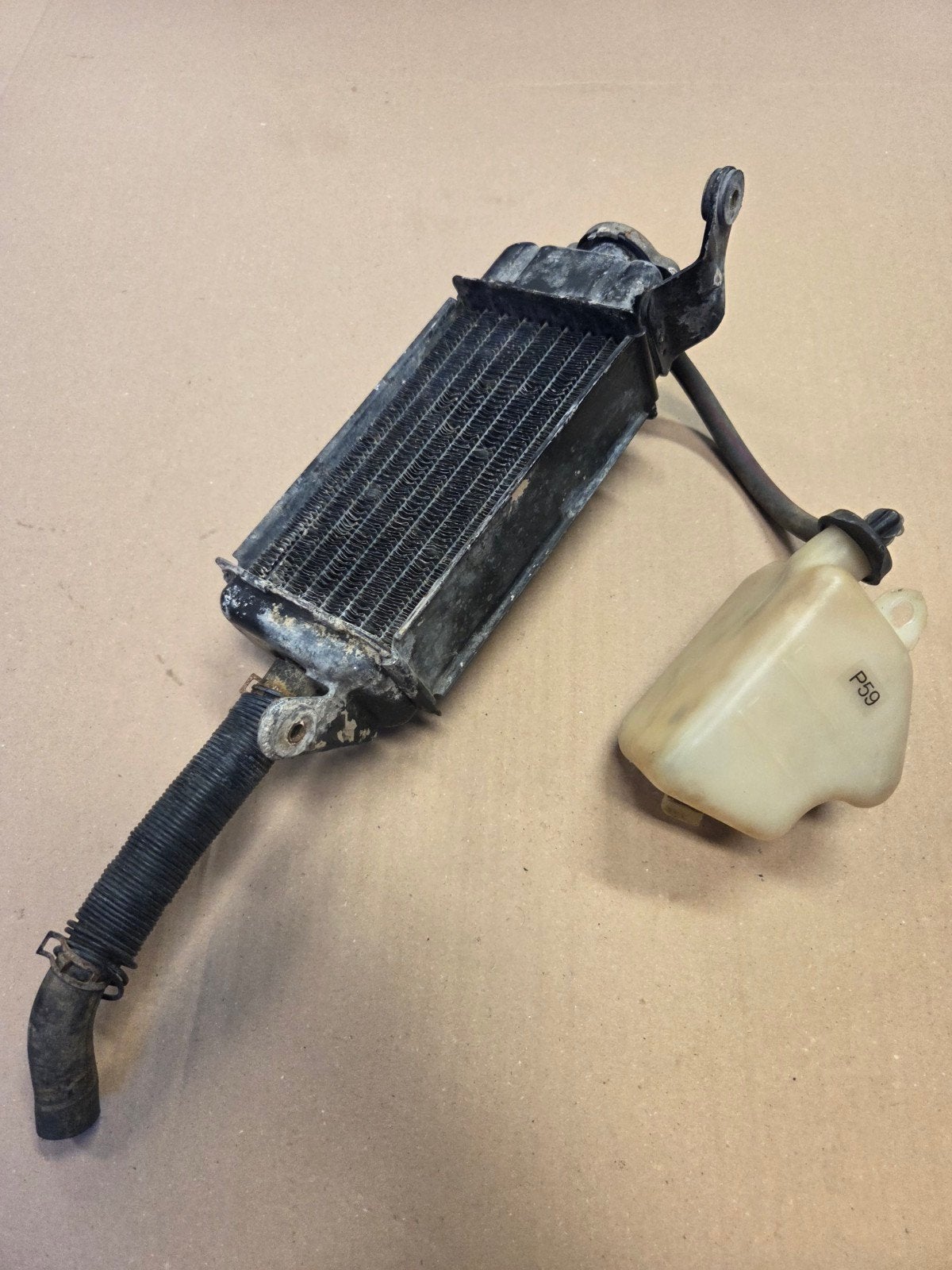 Honda mtx 50r 80r radiateur met koelvloeistof tankje, Ophalen of Verzenden