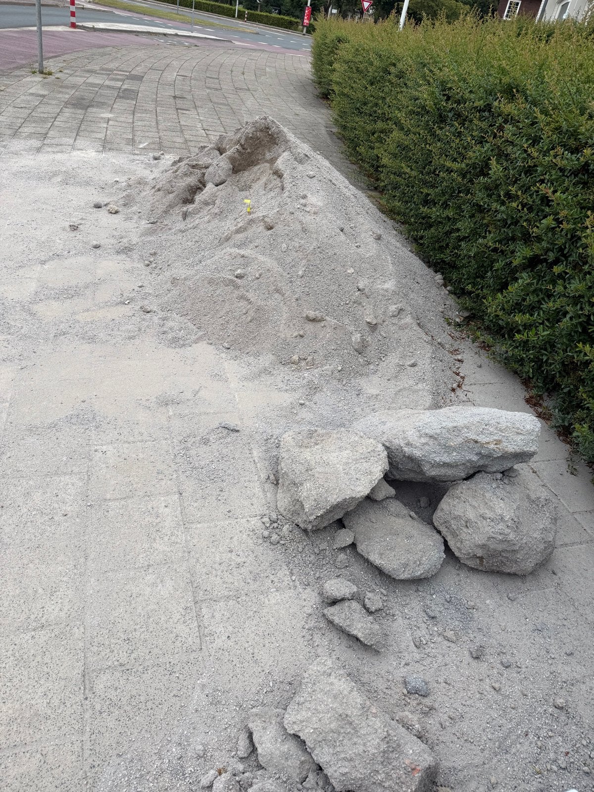 Gratis gebroken puinstof, Ophalen, Gebruikt