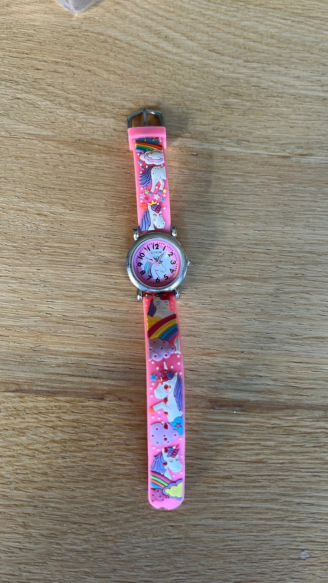 Horloge unicorn meisje, Ophalen of Verzenden, Zo goed als nieuw, Roze, Meisje