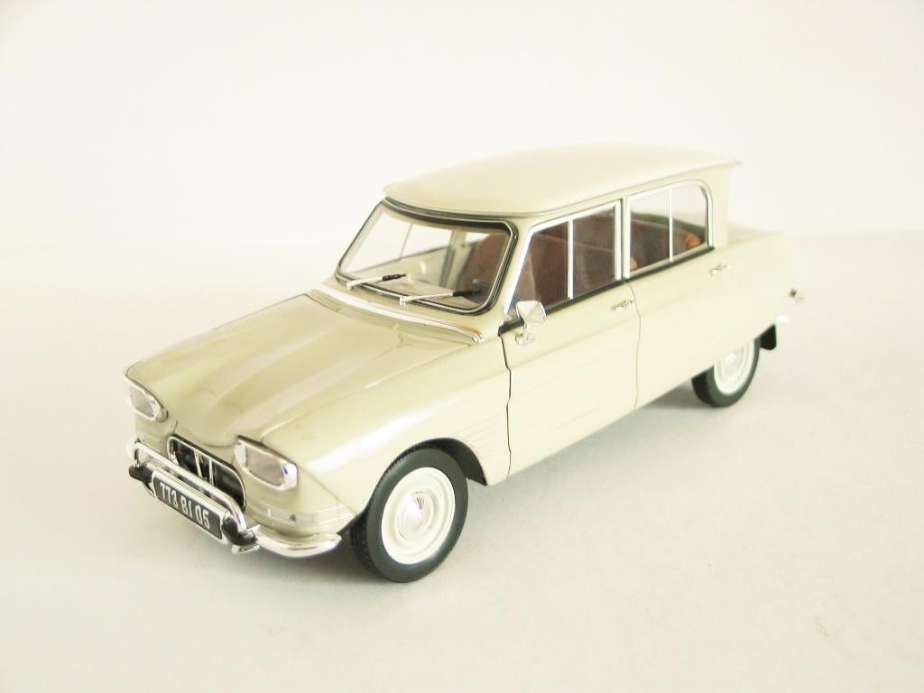 1/18 - Norev - Citroën Ami 6 (1965) Creme/ Beige, Hobby en Vrije tijd, Modelauto's | 1:18, Ophalen of Verzenden, Nieuw, Norev