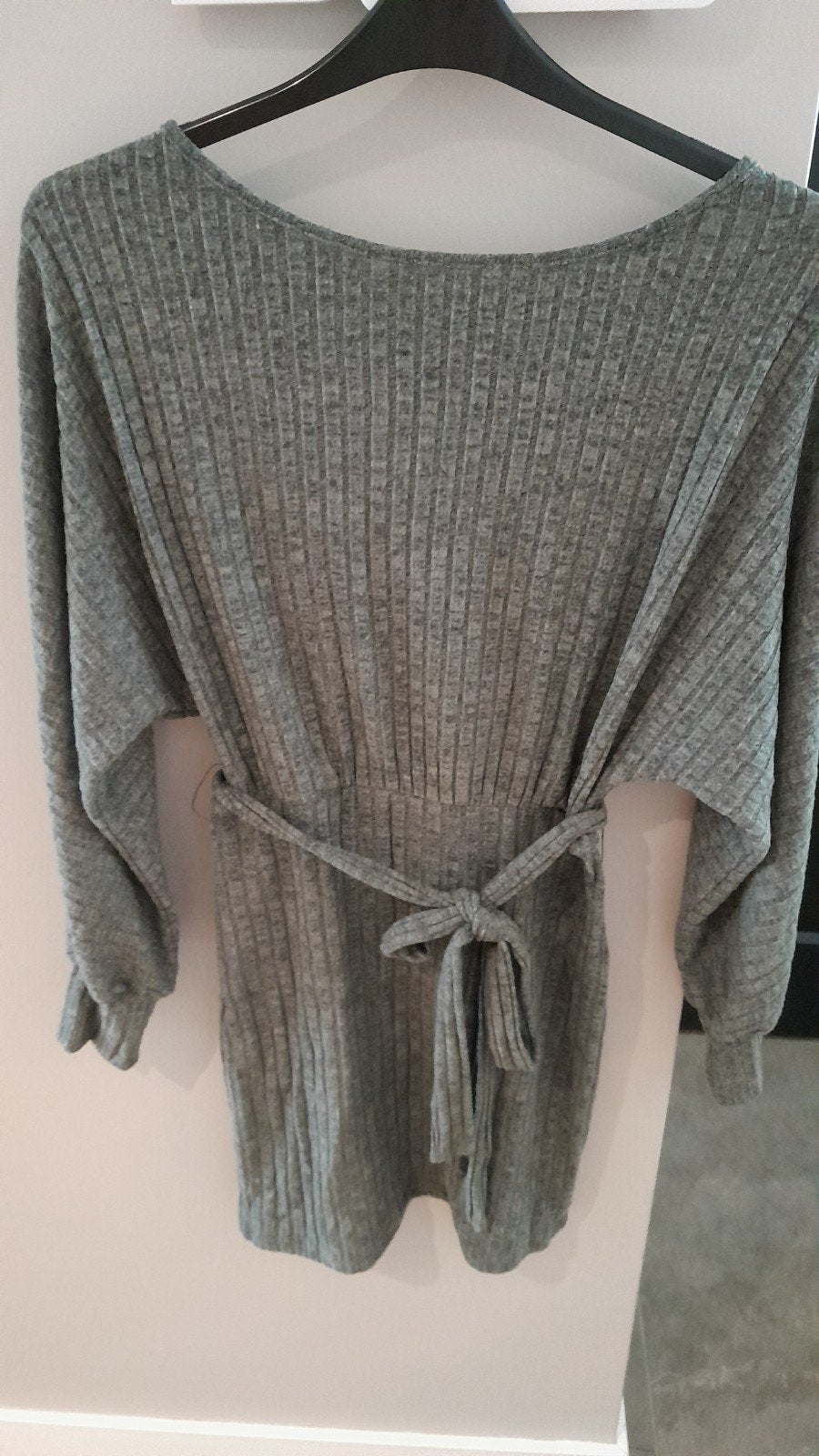Shein Groene Ribgebreide Jurk/Tuniek Maat M - Zachte Stof, Maat 38/40 (M), Ophalen of Verzenden, Zo goed als nieuw, Boven de knie