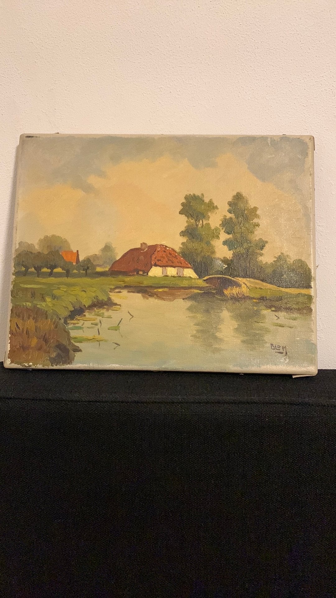 Olieverf schilderij Blom, Ophalen of Verzenden