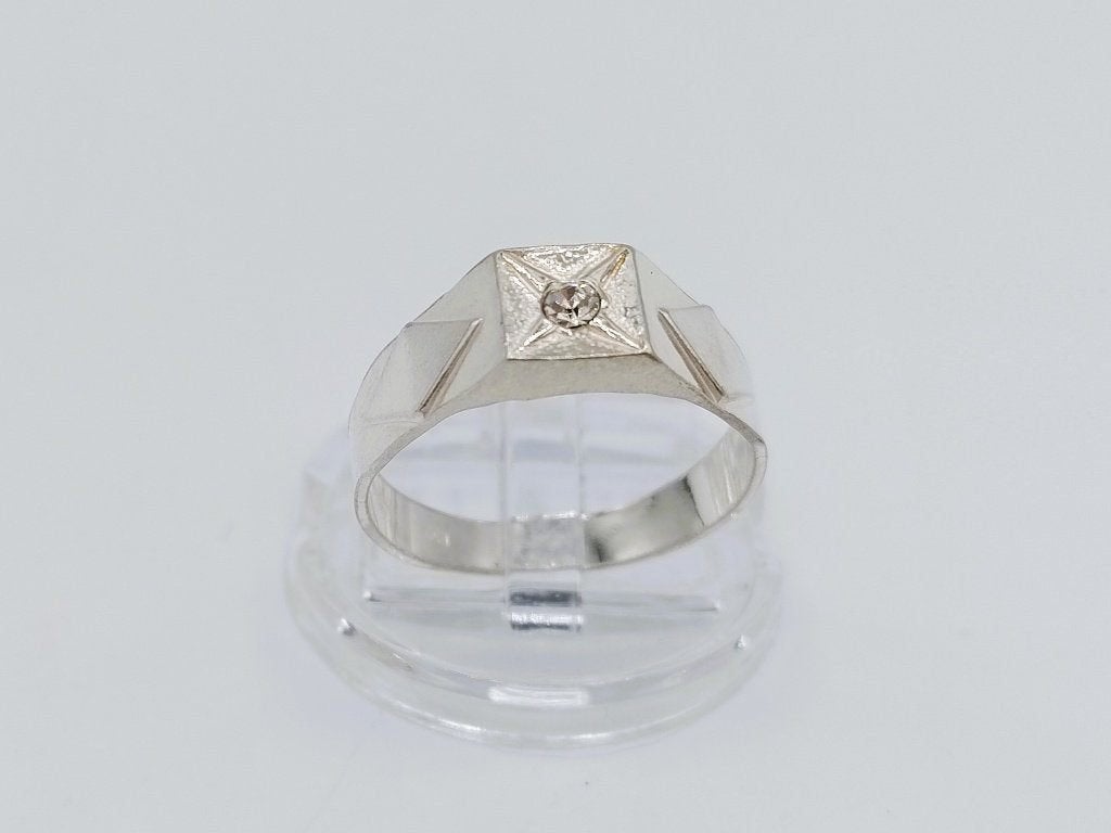 Zilveren ring met zirkonia's, 925, 18,5 mm, 18 tot 19, Info@zilverwebsite.nl, Verzenden, Zo goed als nieuw
