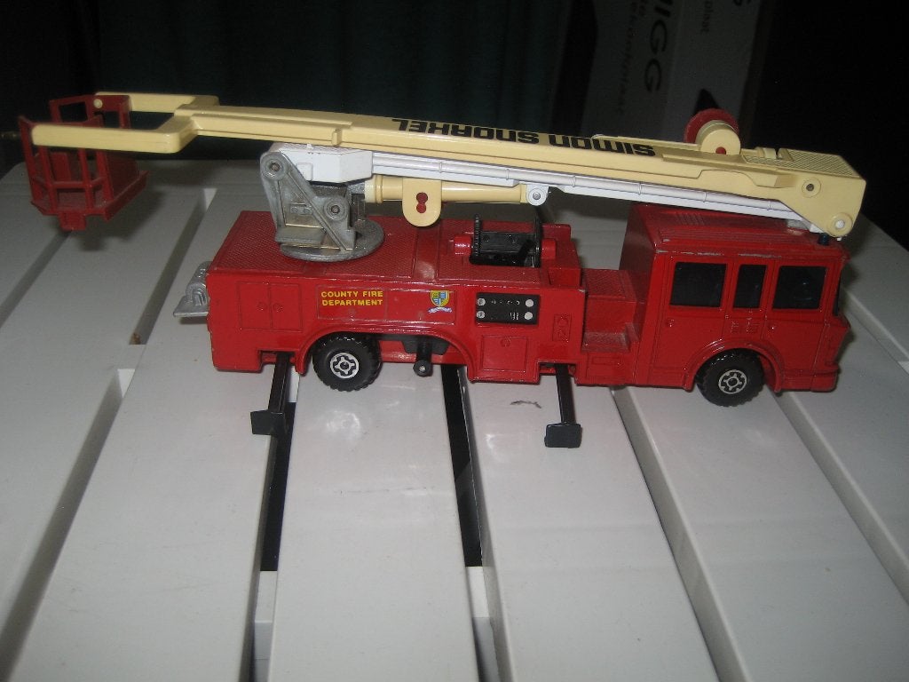 Brandweer Hoogwerker Simon Snorkel matchbox, Ophalen of Verzenden, Gebruikt, Bus of Vrachtwagen, Matchbox