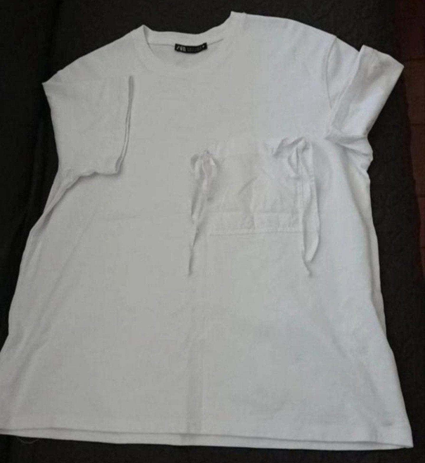 Wit Zara Dames T-shirt Maat XL, Maat 46/48 (XL) of groter, Ophalen of Verzenden, Korte mouw, Gedragen