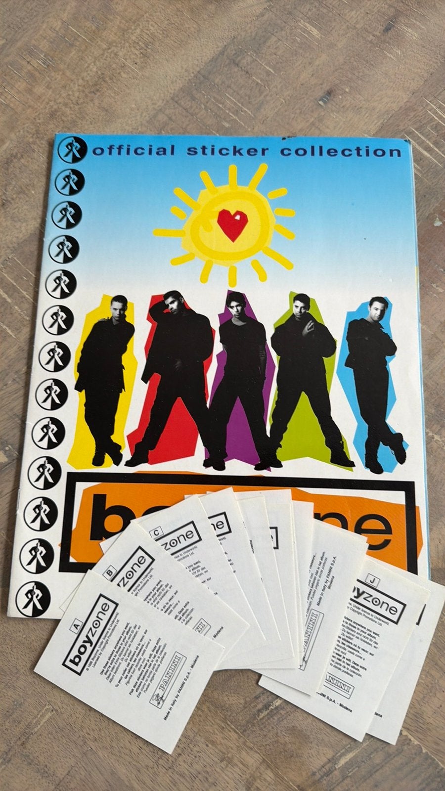 Panini boyzone compleet album, Ophalen of Verzenden, Zo goed als nieuw, Meerdere stickers