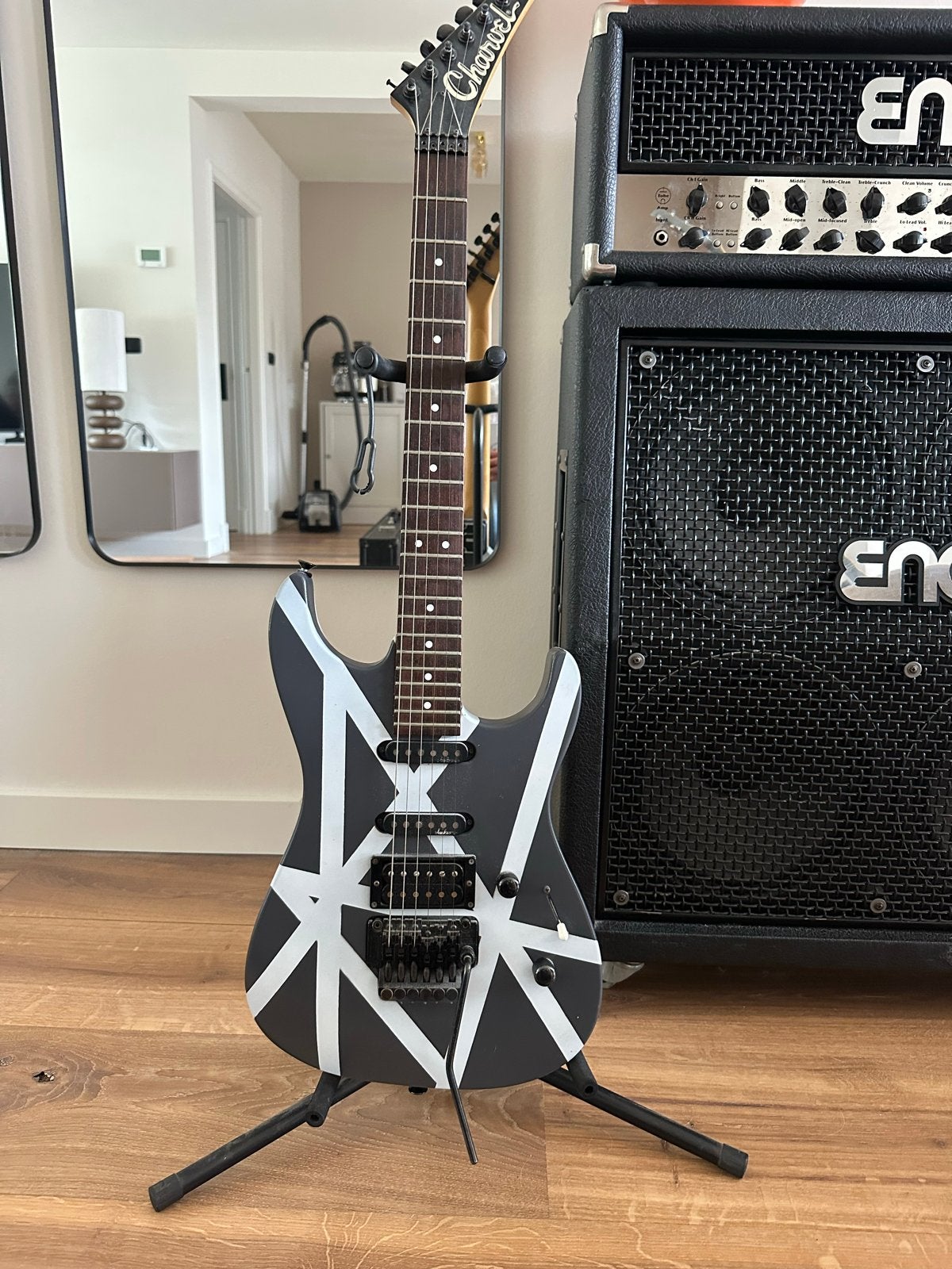 Charvel San Dimas Style 2 HH FR - EVH Striped, Ophalen, Zo goed als nieuw