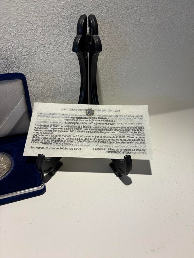 San Marino 2002 Welkom Euro Zilveren Muntenset, Overige waardes, Verzenden, Setje, Zilver