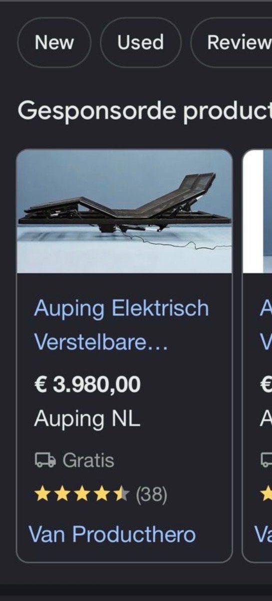 Auping bedframe met verstelbare bedbodems, Verstelbaar, Zwart, Tweepersoons, Ophalen of Verzenden