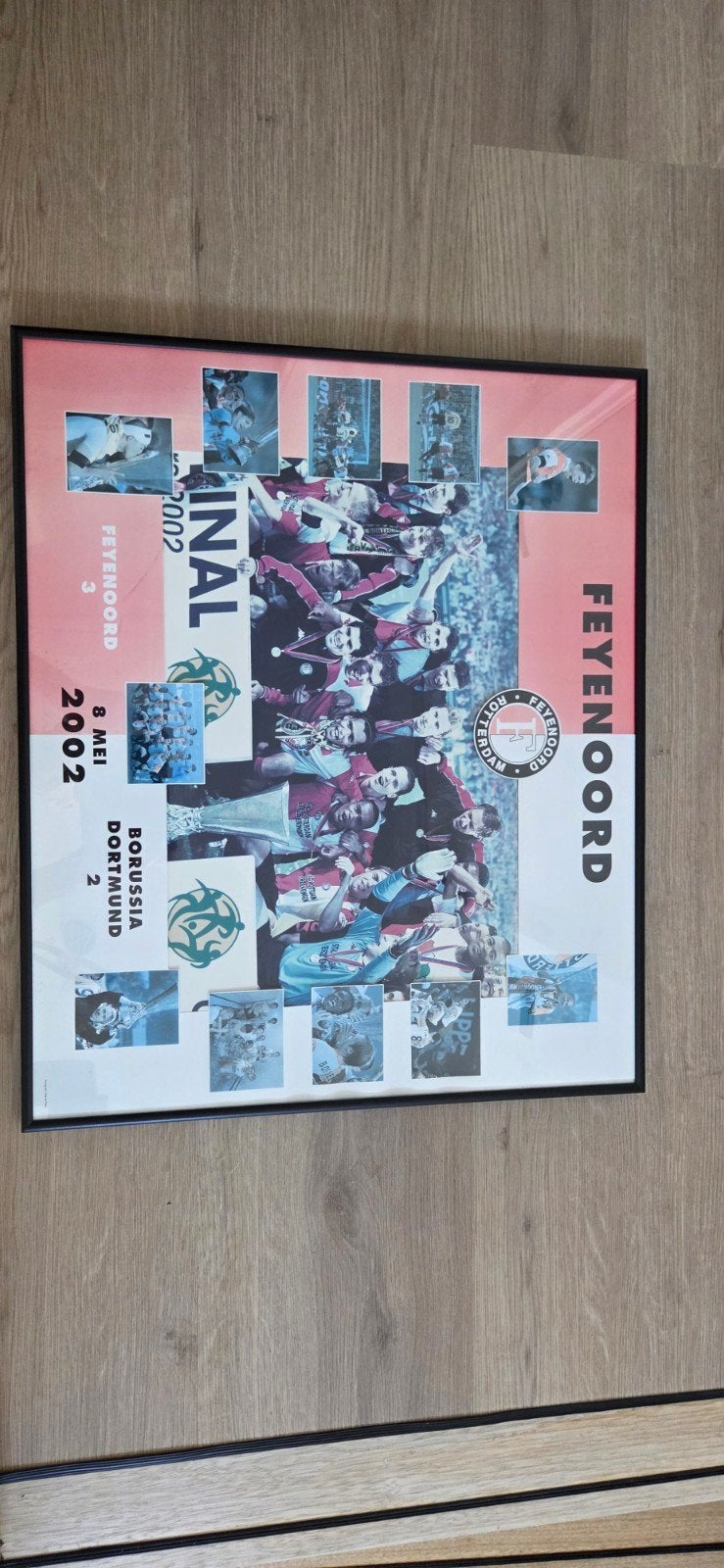 Ingelijst collectorsitem Feyenoord UEFA Cup winst 2002, Verzamelen, Ophalen of Verzenden, Gebruikt, Feyenoord, Overige typen
