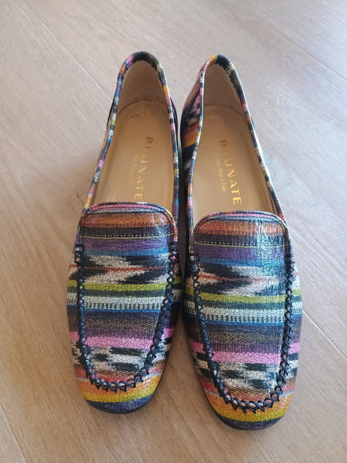 Prachtige Brunate Italiaanse handgemaakte schoenen maat 41, Overige kleuren, Instappers, Brunate, Ophalen of Verzenden