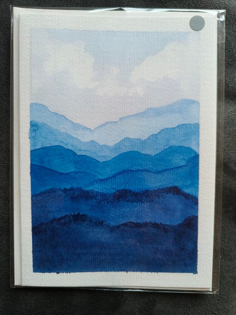 Originele aquarel dubbele kaart met envelop, Diversen, Ophalen of Verzenden, Nieuw