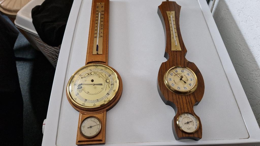 oude houten barometer, Audio, Tv en Foto, Weerstations en Barometers, Ophalen of Verzenden, Gebruikt, Barometer