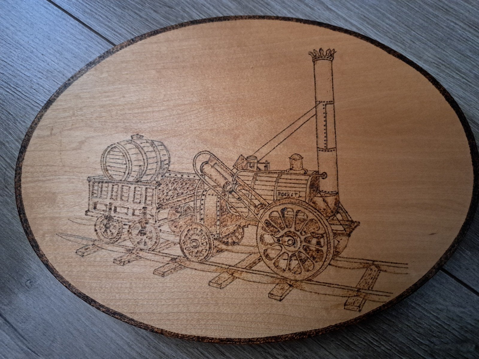 trein schildje Rocket, Ophalen, Zo goed als nieuw, Trein, Overige typen