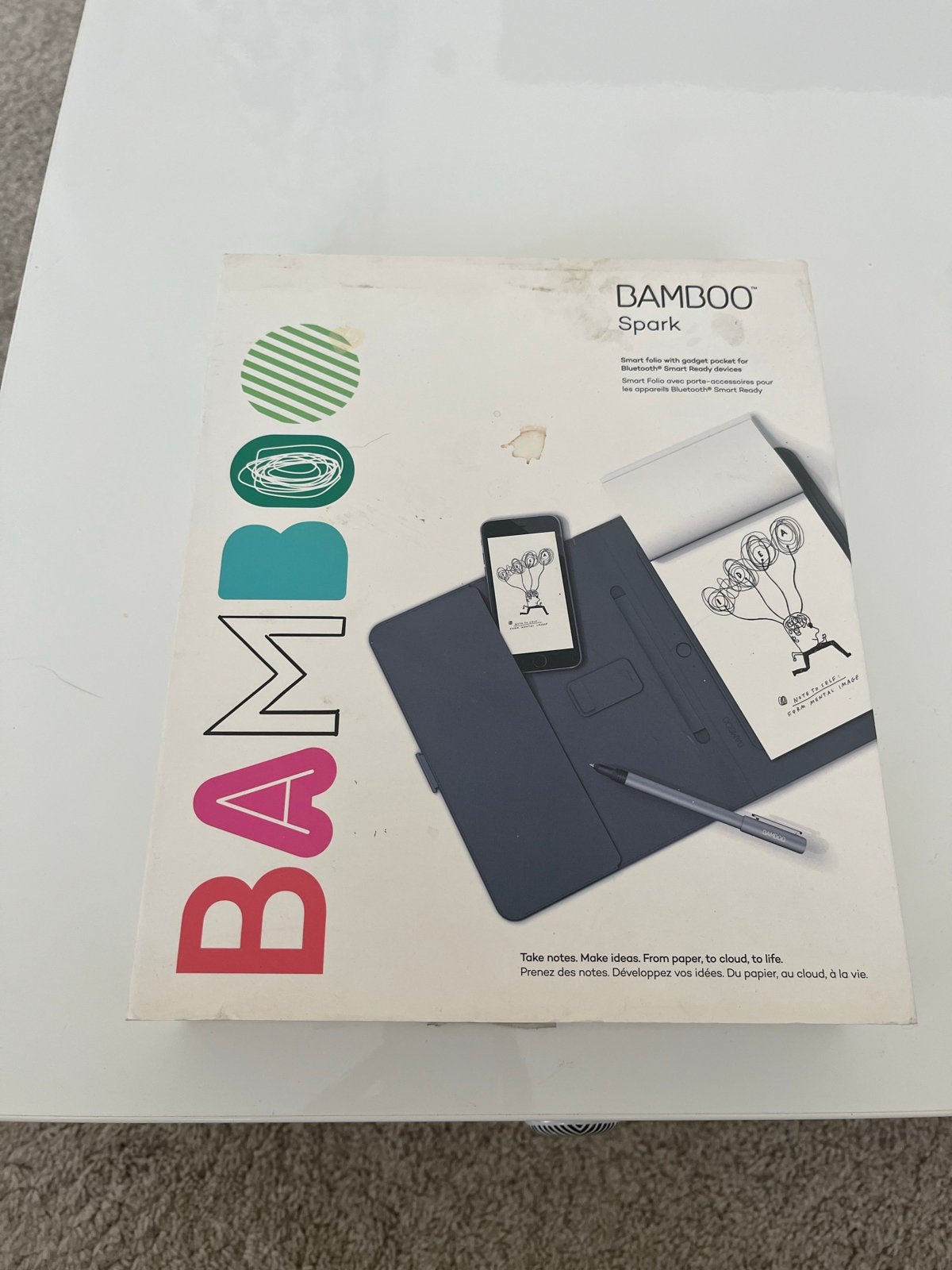 Wacom Bamboo Spark Smart Folio met Pen en Notitieblok, Ophalen, Zo goed als nieuw, Draadloos