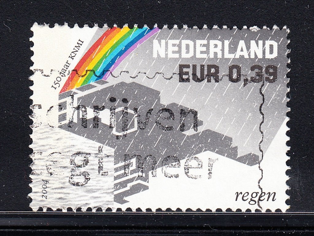 3386 - Nederland nvph 2248 gestempeld , 150 jaar KNMI  Regen, Postzegels en Munten, Verzenden, Na 1940, Gestempeld