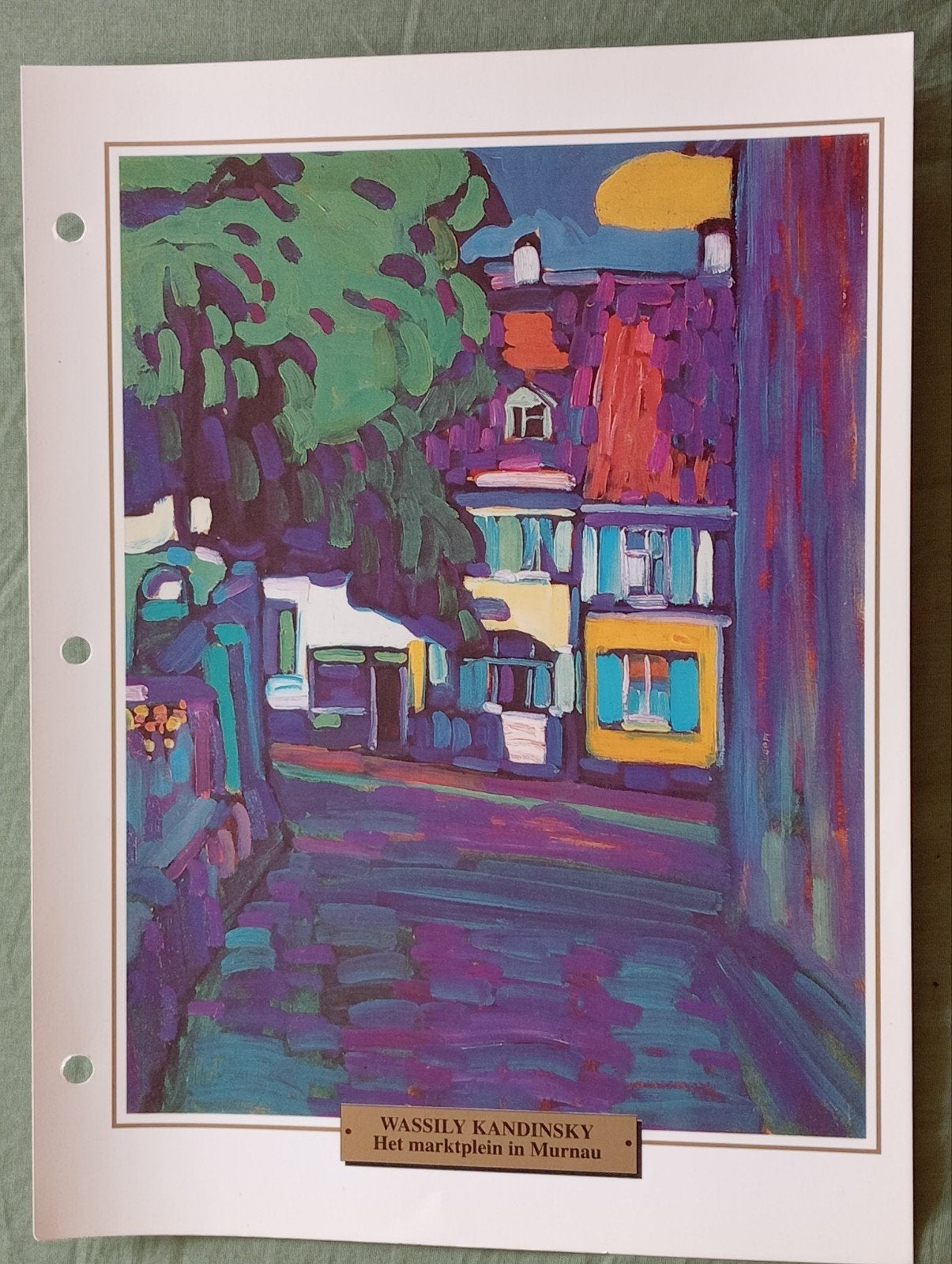 Wassily Kandinsky Het marktplein in Murnau print 1995, Verzamelen, Ophalen of Verzenden, 1980 tot heden, Overige onderwerpen