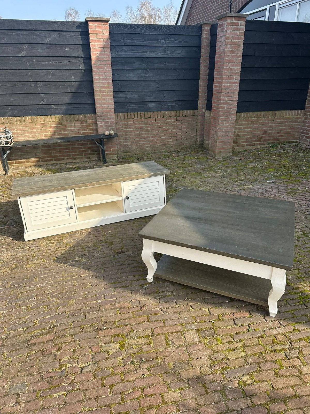 Landelijk tv meubel en salontafel, Huis en Inrichting, Ophalen, Gebruikt, 25 tot 50 cm, Minder dan 100 cm