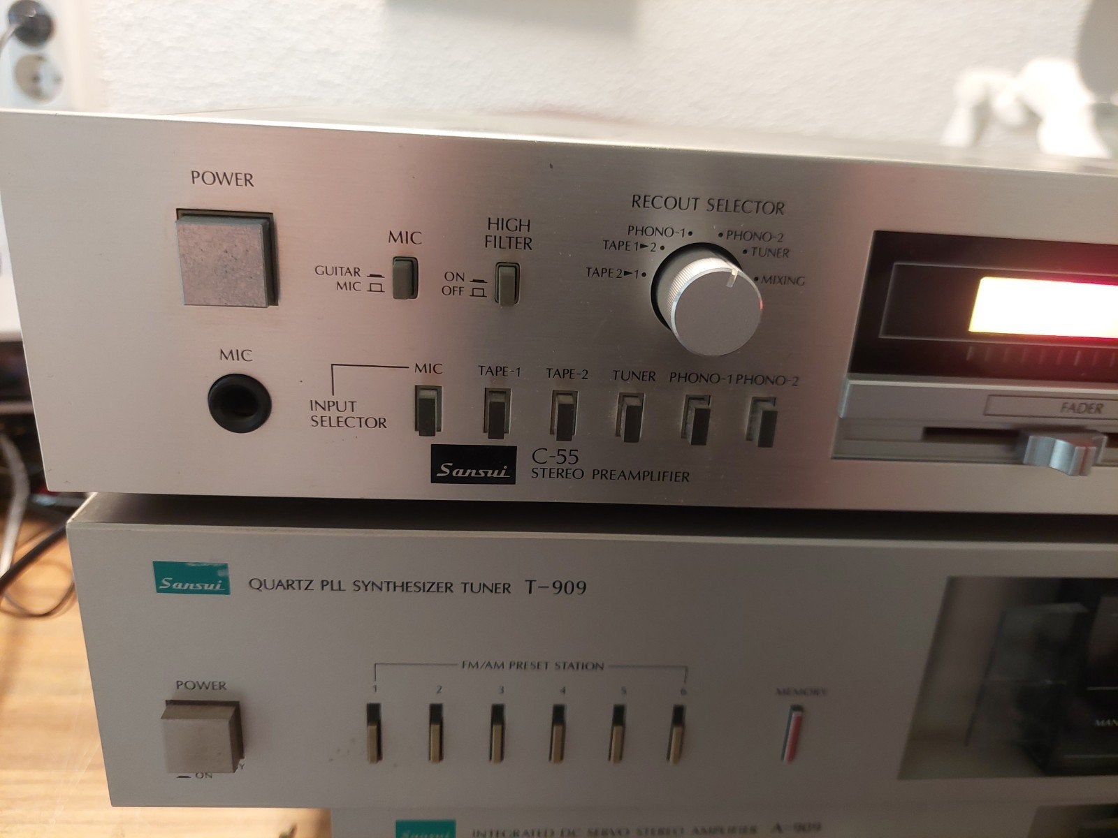 Sansui  C-55 voorversterker, Audio, Tv en Foto, Stereo-sets, Ophalen of Verzenden, Gebruikt, Overige merken