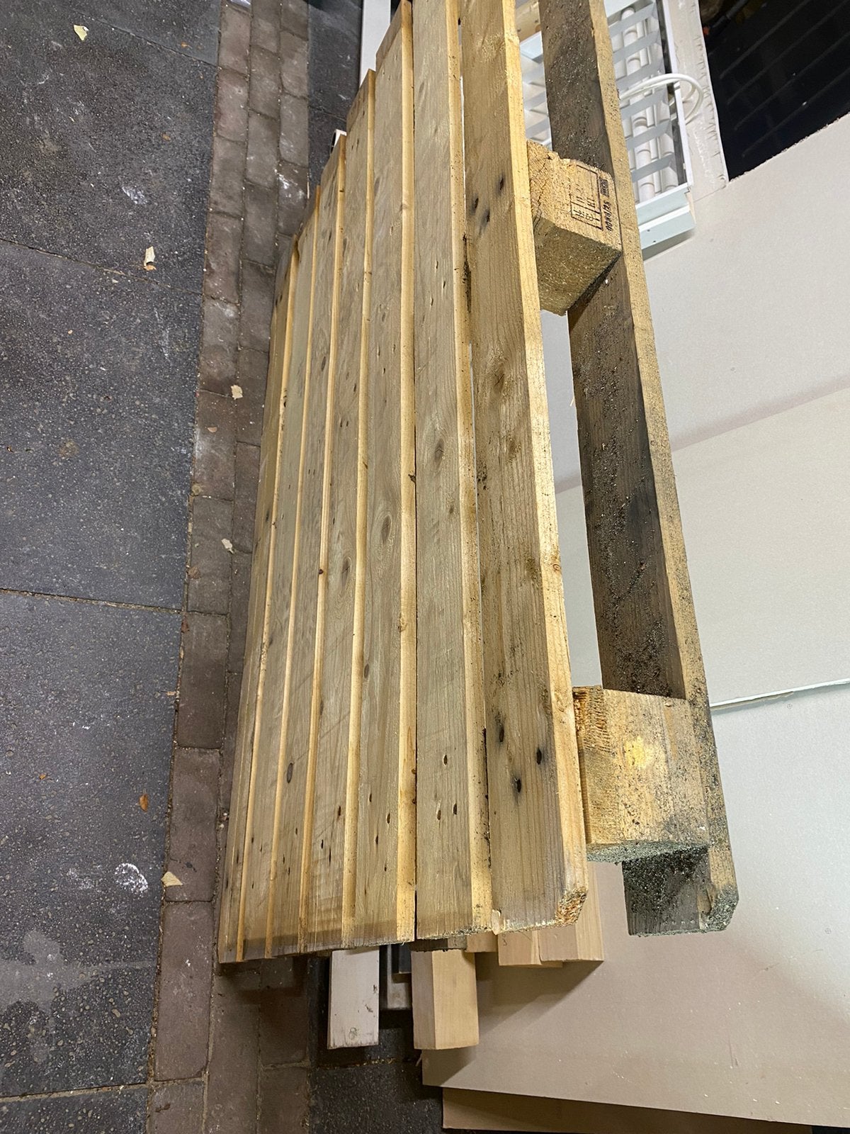 Paletten twee, Doe-het-zelf en Verbouw, Hout en Planken, Ophalen of Verzenden, Zo goed als nieuw, Pallet, Minder dan 200 cm