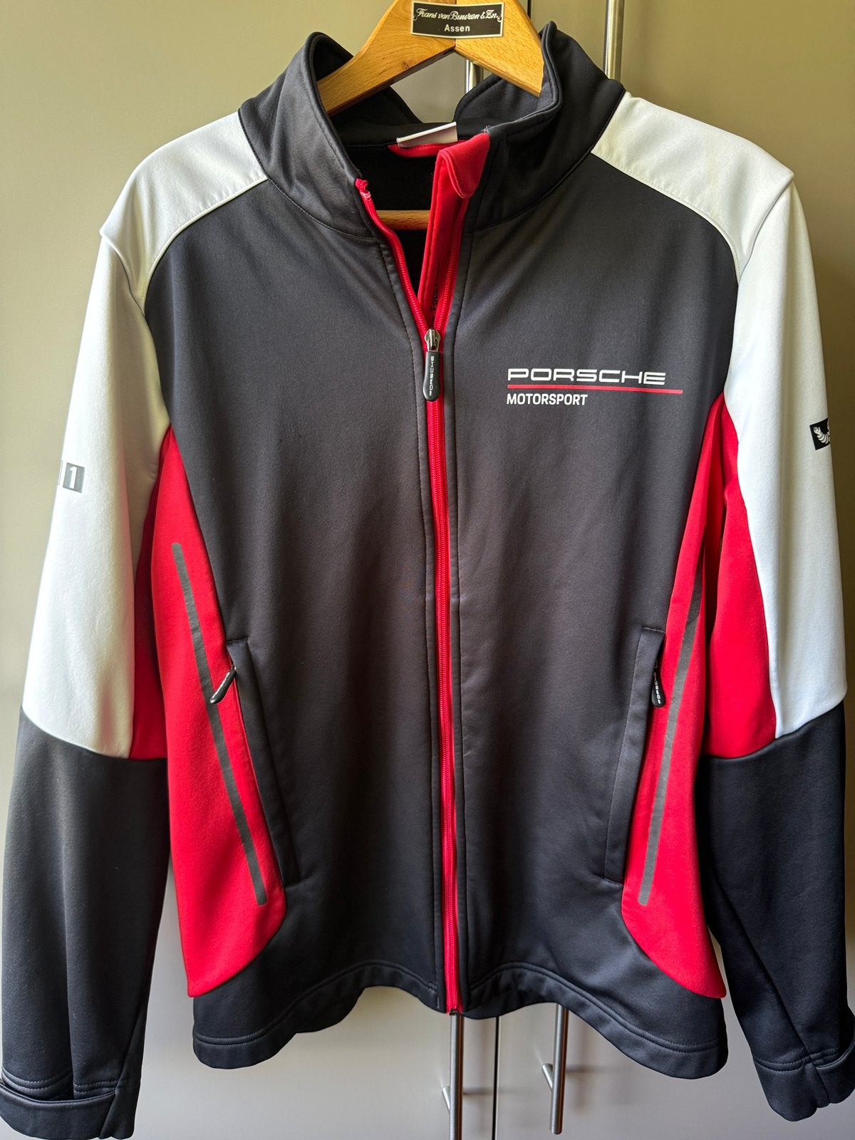 Porsche Motorsport softshell jack, fleece, L, nieuwstaat, Kleding | Heren, Maat 52/54 (L), Porsche.com, Zwart, Porsche.com